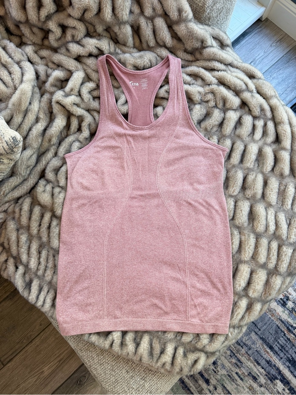 ZYIA Dusty Pink Seamless Racerback Tank
